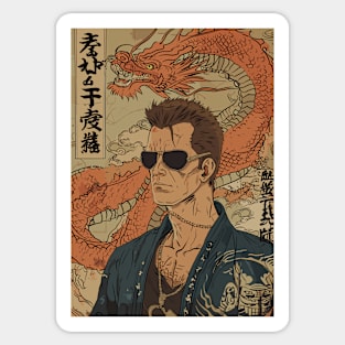 Johnny Cage Mortal Kombat Sticker